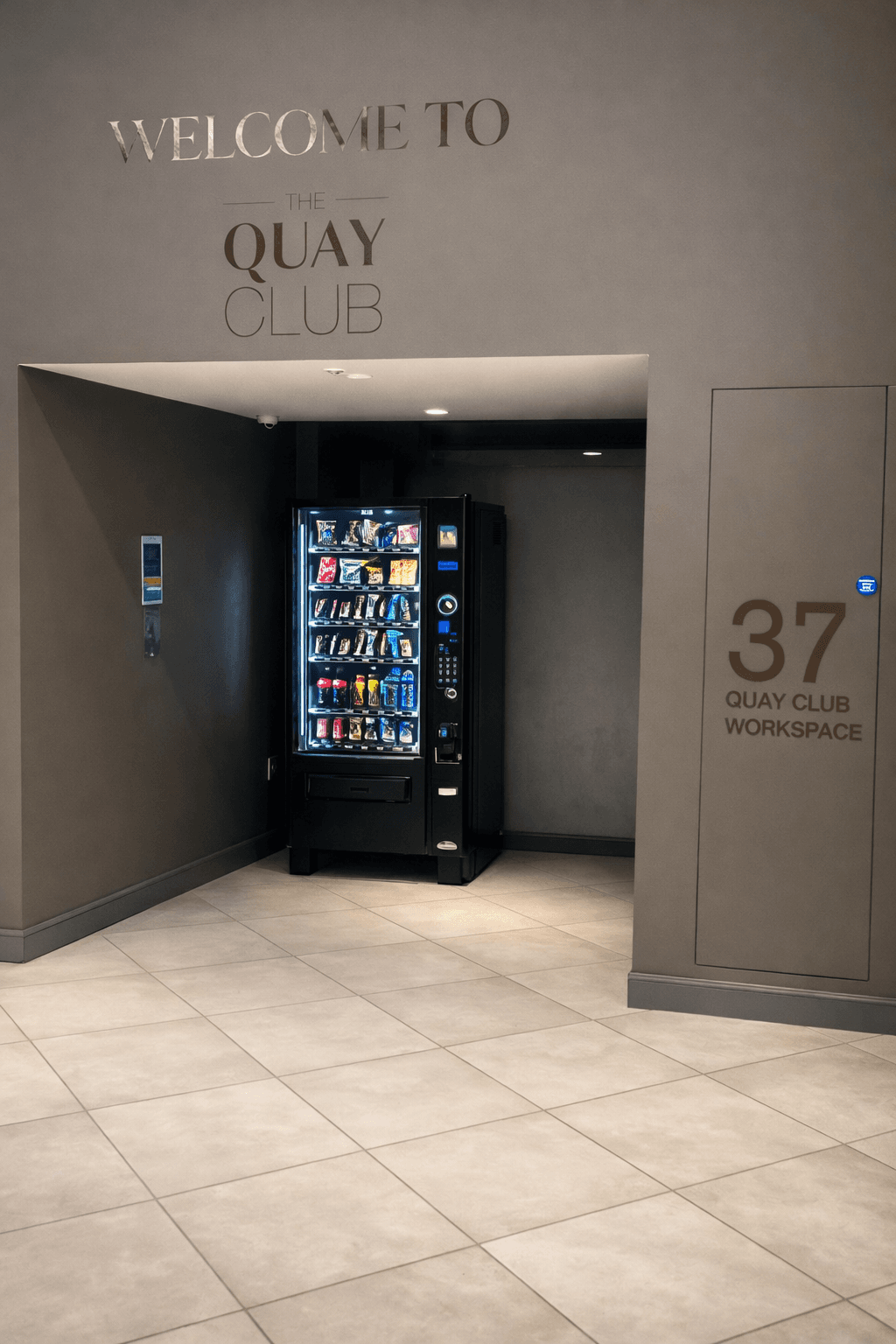 Modern vending machine in a high-end office